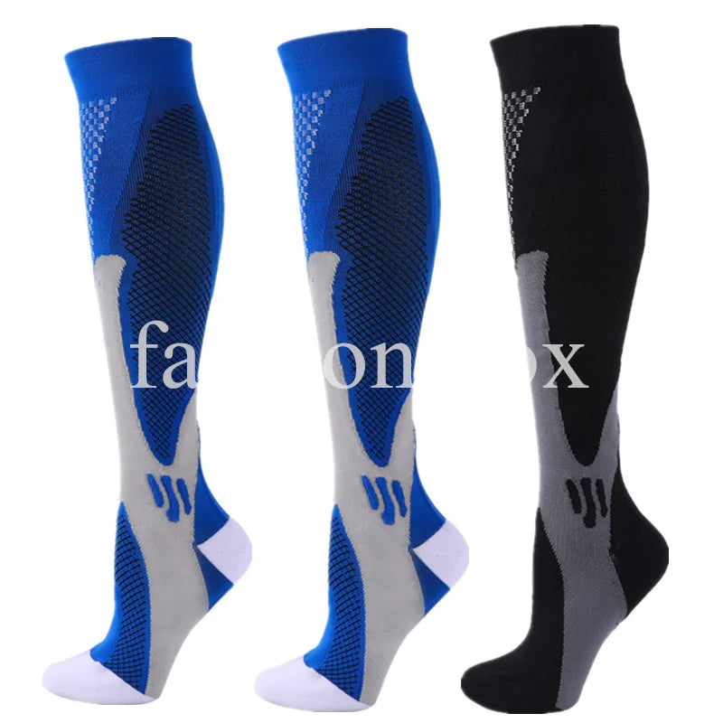 3 Pairs Men Women Compression Socks Fit Sports Compression Socks For Anti Fatigue Pain Relief Knee Prevent Varicose Veins Socks