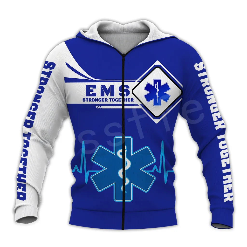 Tessffel Emergency Medical Technician EMT EMS Paramedic NewFashion Unisex Pullover 3DPrint Sweatshirt/Hoodies/zipper/Jacket s-14