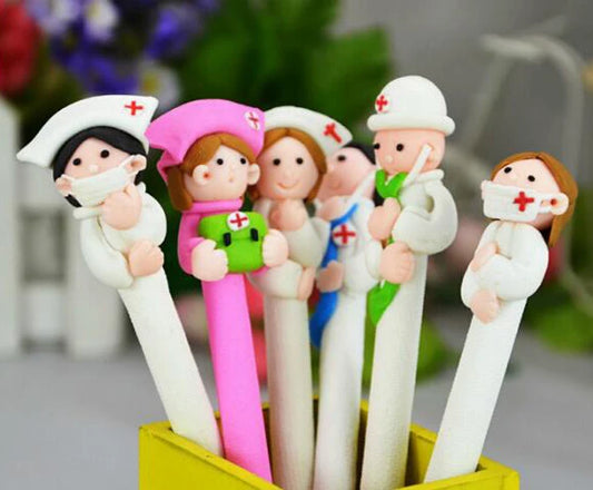 5pcs/lot Novelty Medical Staff Ballpoint Pen , Doctor and Nurse ball pen as School & Office Writing Supplies