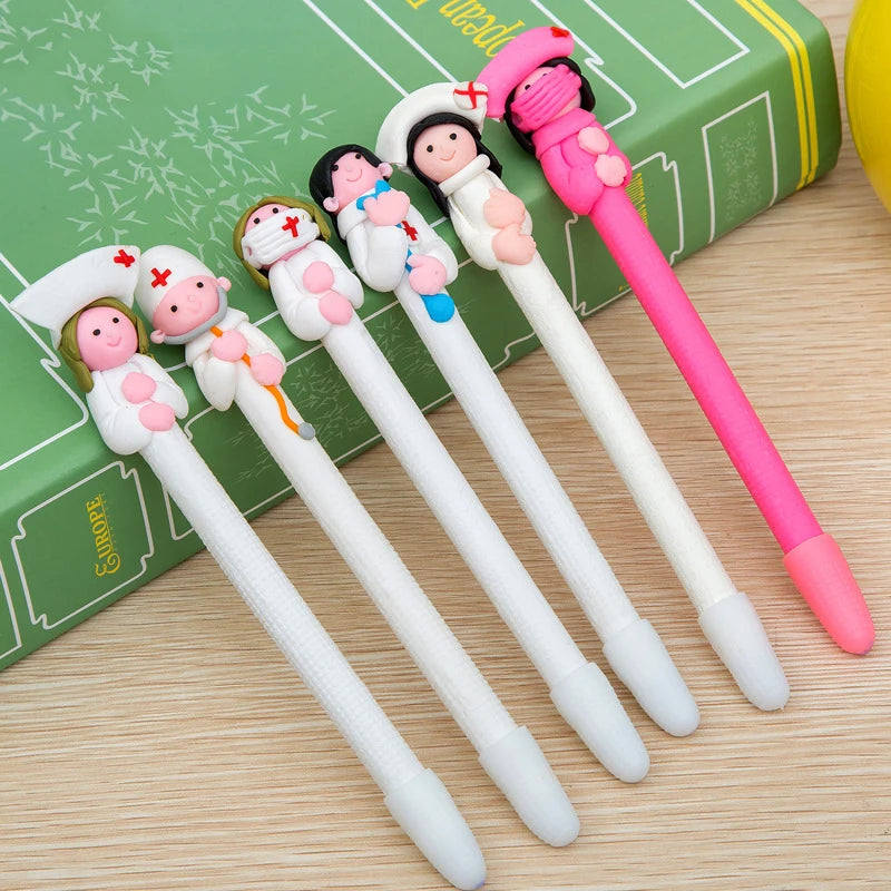 5pcs/lot Novelty Medical Staff Ballpoint Pen , Doctor and Nurse ball pen as School & Office Writing Supplies