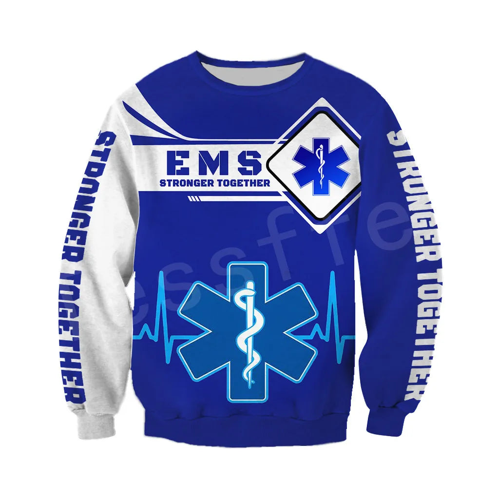 Tessffel Emergency Medical Technician EMT EMS Paramedic NewFashion Unisex Pullover 3DPrint Sweatshirt/Hoodies/zipper/Jacket s-14