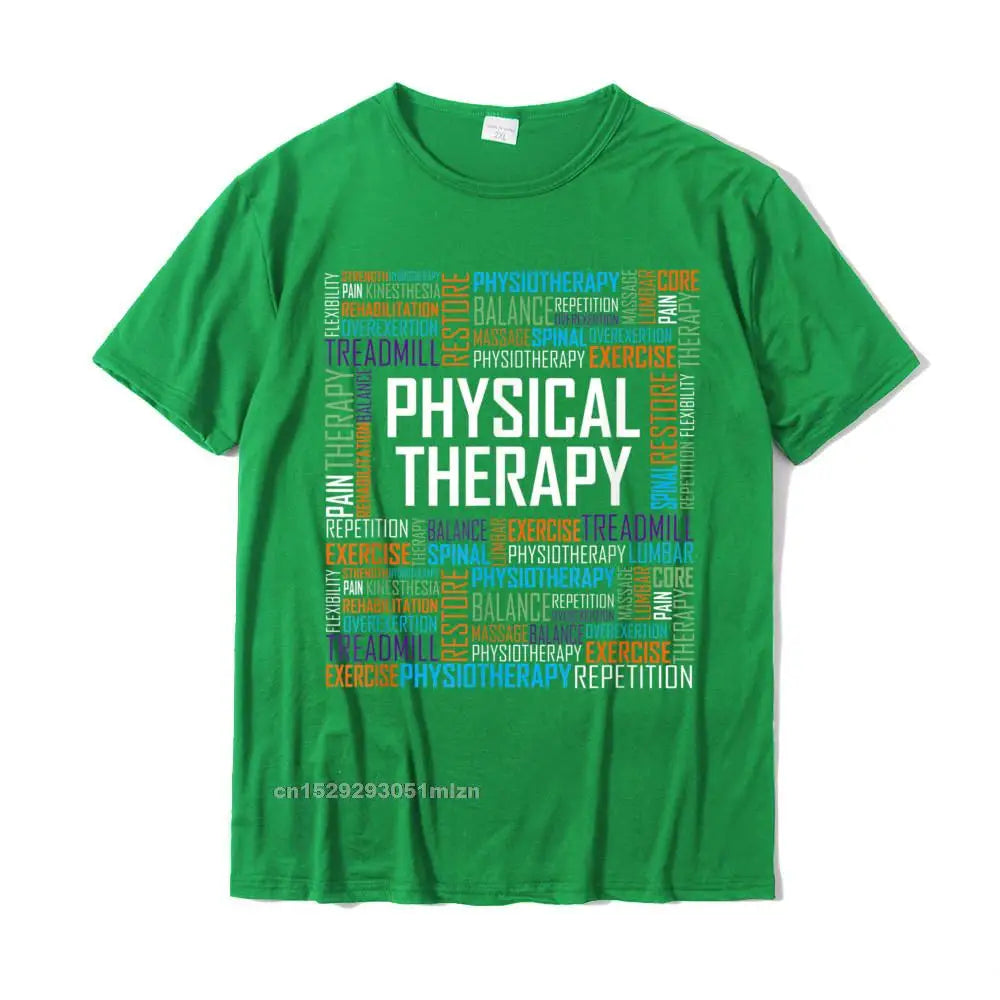 PT Physical Therapy T Shirt Gift Words Therapist Month T-Shirt Cotton Summer T Shirt New Design Men's T Shirts Normal