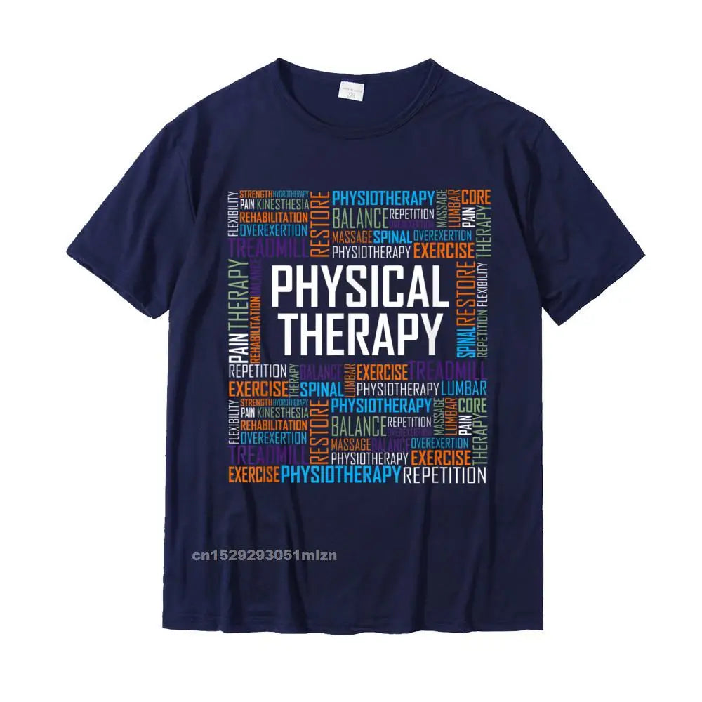 PT Physical Therapy T Shirt Gift Words Therapist Month T-Shirt Cotton Summer T Shirt New Design Men's T Shirts Normal