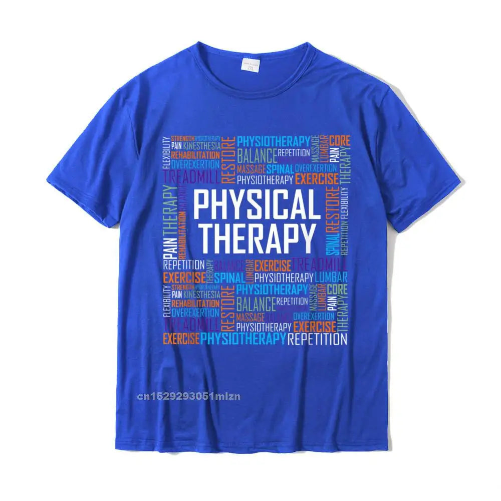 PT Physical Therapy T Shirt Gift Words Therapist Month T-Shirt Cotton Summer T Shirt New Design Men's T Shirts Normal