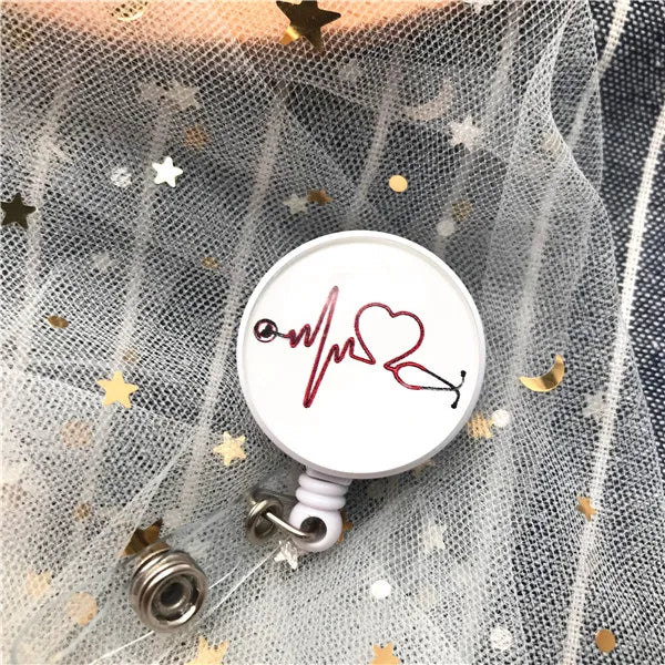 New Arrival Top Quality Retractable Doctor Nurse Badge Reel Fashion Cartoon cute Students ID Card Badge Holder