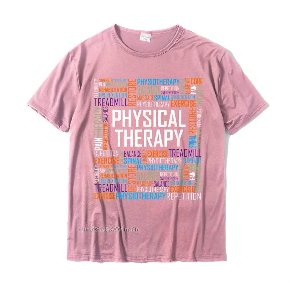 PT Physical Therapy T Shirt Gift Words Therapist Month T-Shirt Cotton Summer T Shirt New Design Men's T Shirts Normal