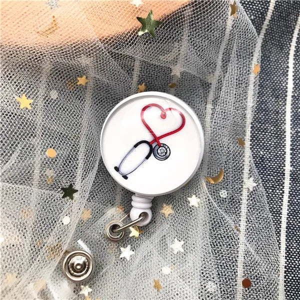 New Arrival Top Quality Retractable Doctor Nurse Badge Reel Fashion Cartoon cute Students ID Card Badge Holder