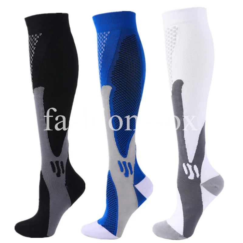 3 Pairs Men Women Compression Socks Fit Sports Compression Socks For Anti Fatigue Pain Relief Knee Prevent Varicose Veins Socks