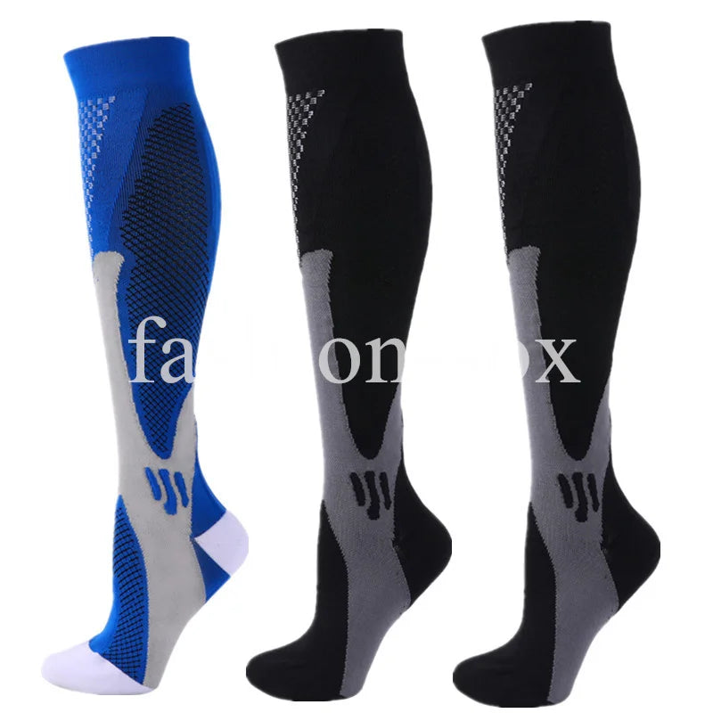 3 Pairs Men Women Compression Socks Fit Sports Compression Socks For Anti Fatigue Pain Relief Knee Prevent Varicose Veins Socks