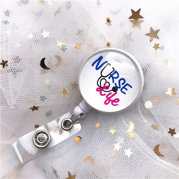 New Arrival Top Quality Retractable Doctor Nurse Badge Reel Fashion Cartoon cute Students ID Card Badge Holder