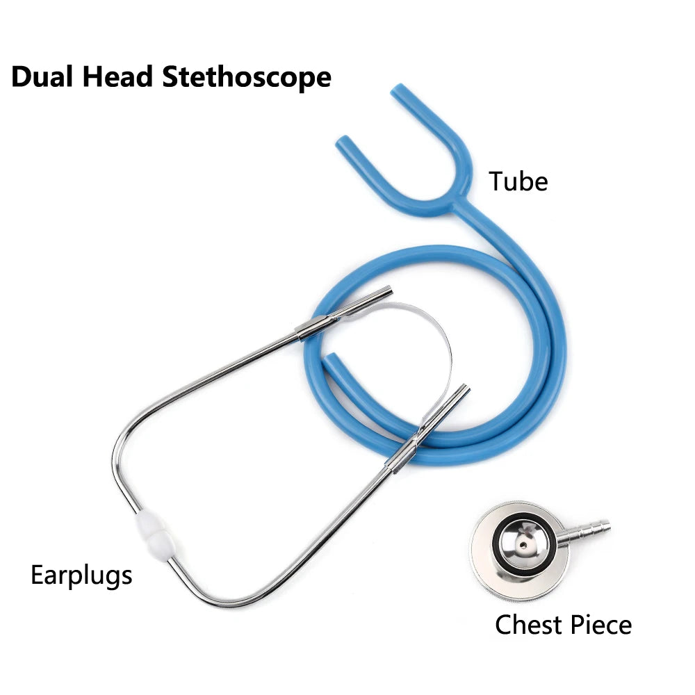 Dual Head Stethoscope Medical Device Professional Doctor Nurse Double Head Stethoscope Cardiology Medical Equipment Student Vet