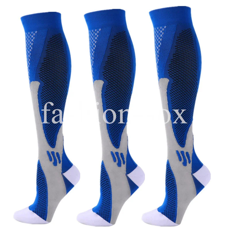 3 Pairs Men Women Compression Socks Fit Sports Compression Socks For Anti Fatigue Pain Relief Knee Prevent Varicose Veins Socks