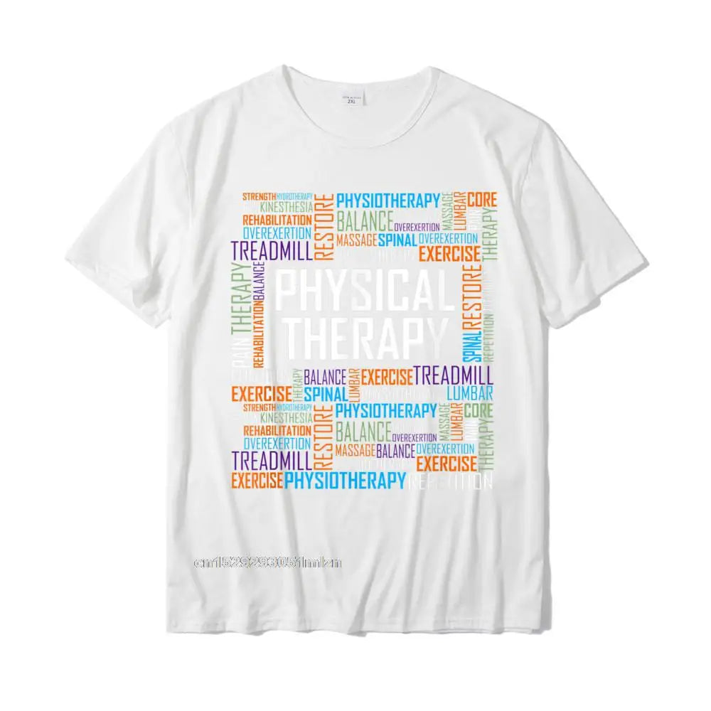 PT Physical Therapy T Shirt Gift Words Therapist Month T-Shirt Cotton Summer T Shirt New Design Men's T Shirts Normal