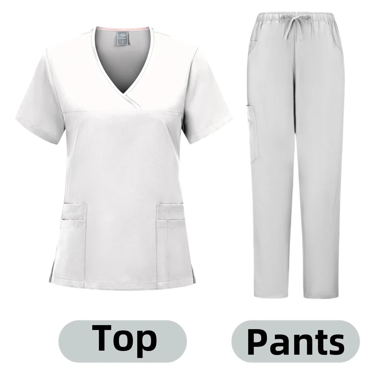 Medical Nurse Beauty Salon Workwear Clinical Scrubs Top + Pant Spa Doctor Nursing Tunic Suit Surgical Uniforms Woman Scrub Set