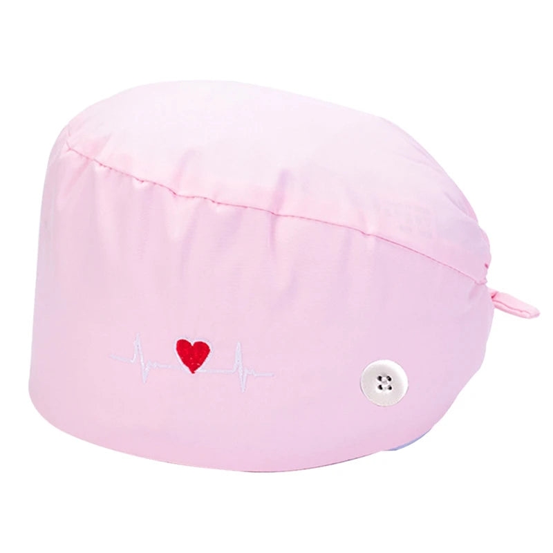 Fashion Floral Surgical Cap Doctor Hat Nurse Printin Solid Color Embroidery Operating Room Medical Women Operating Room Hat