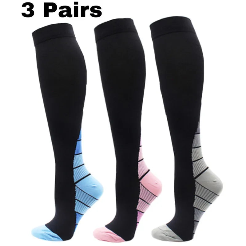 Dropship Compression Socks Knee High Running Men Women Socks Best For Athletic Nursing Outdoor Hiking Flight Travel Stockings