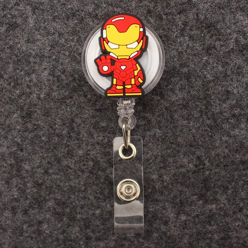 Cartoons Hero Logo Style Badge Reel Nurse Workers Enfermera ID Holder Girl Boy Retractable Name Card Holder Accessory