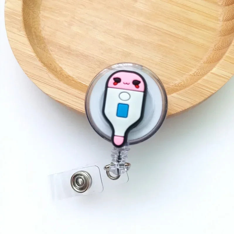 Cute Cartoon Retractable Doctor Nurse Badge Reel ID Lanyard Name Tag Card Badge Holder Reels Keychain Card Holder Accessories