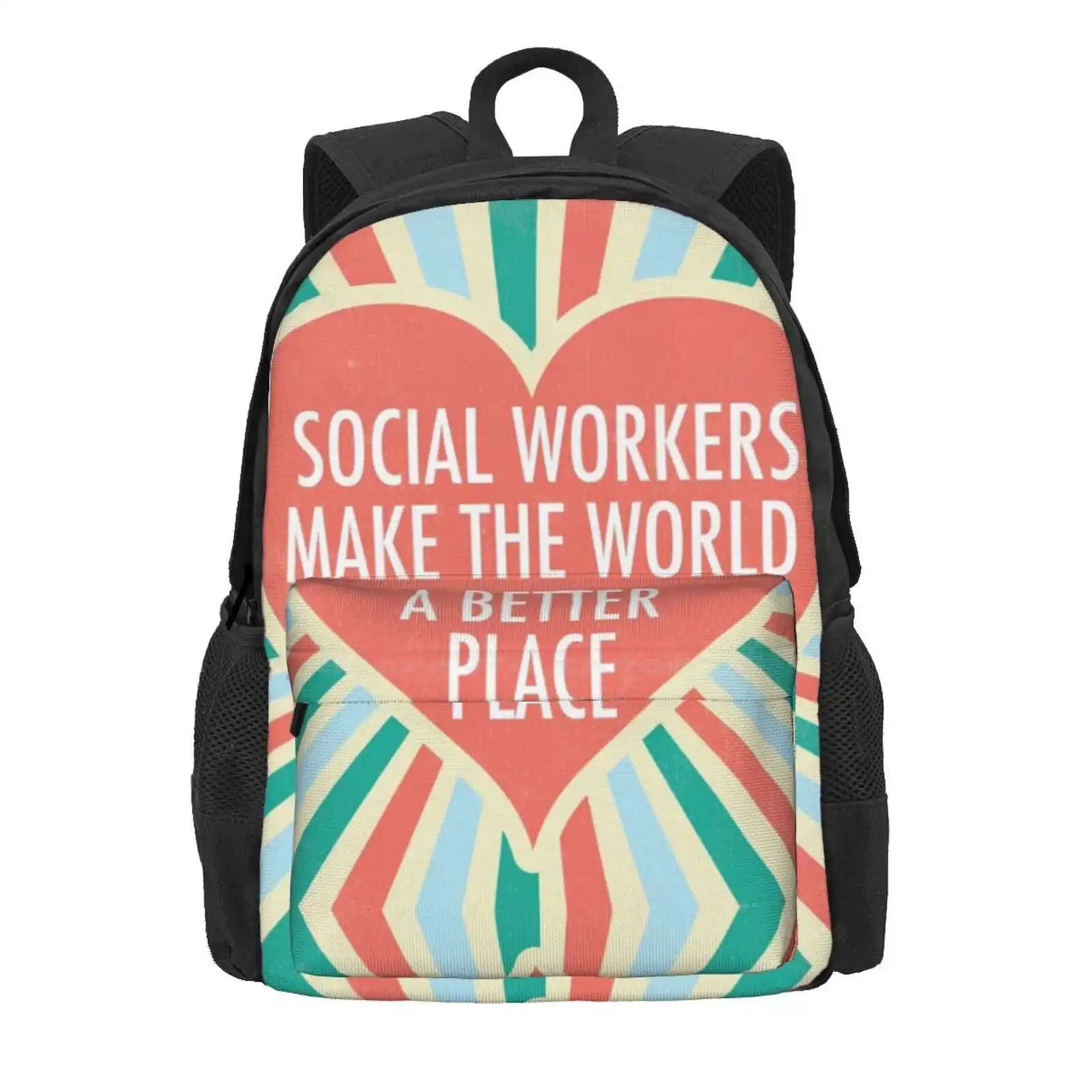 Inspirational Social Worker Quote Gift Hot Sale Schoolbag Backpack Fashion Bags Social Workers Social Work Quote Inspirational