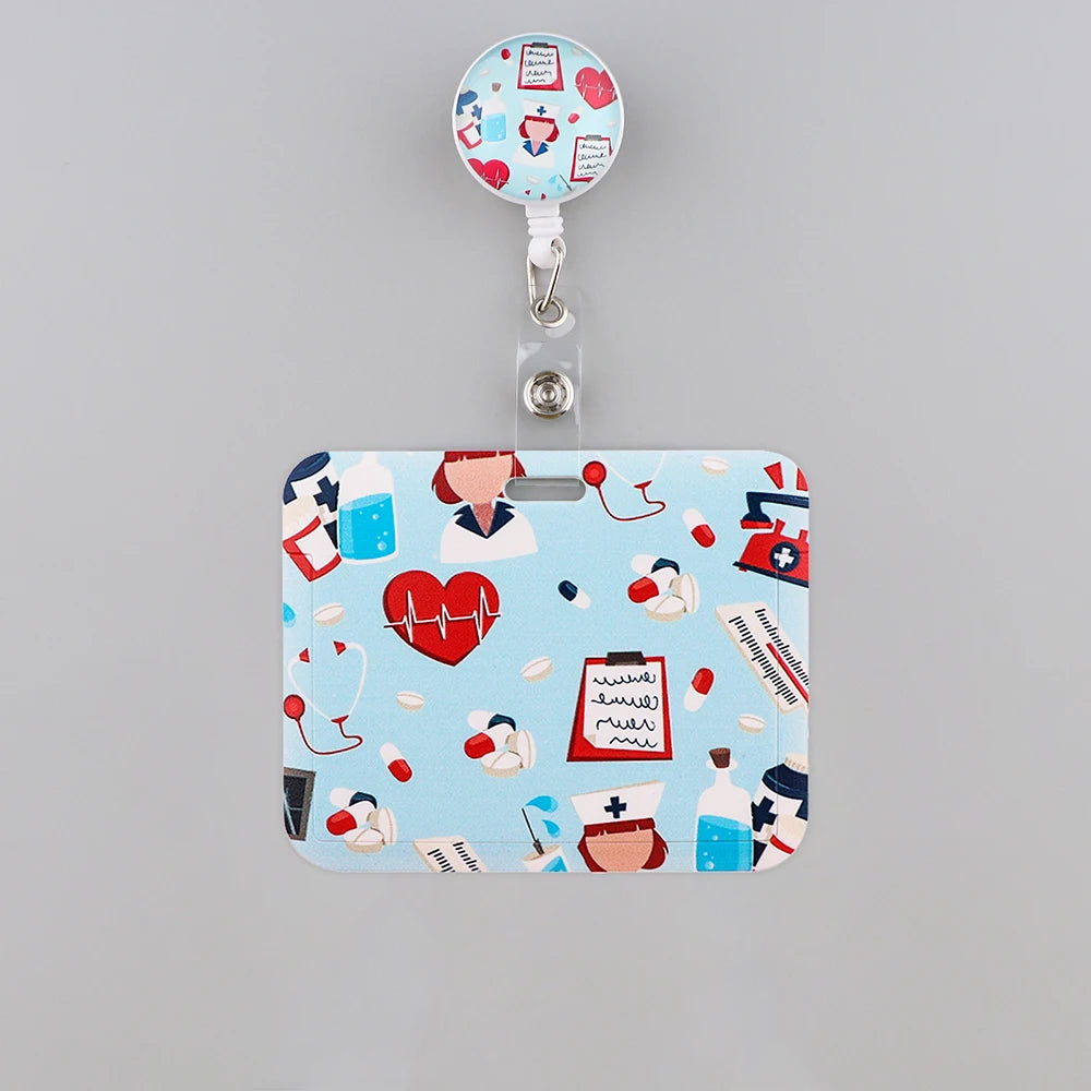 Grey's Anatomy Retractable Badge Holder Reel Nurse Exhibition Card Holder Doctor ID Card Chain Clips School Student Office