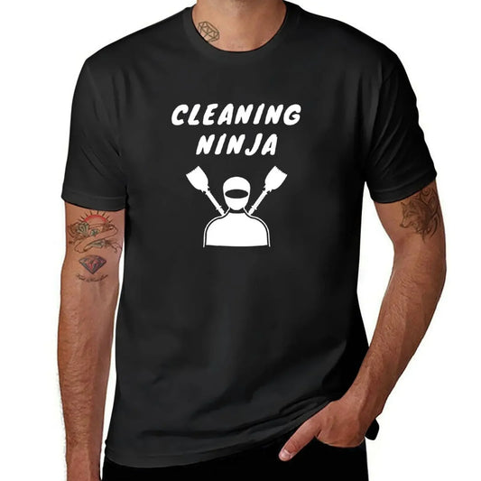 Cleaning Ninja Housekeeper Cleaning Crew Gifts T-Shirt Man t-shirt luxury clothing labubu t shirt men 100℅ cotton