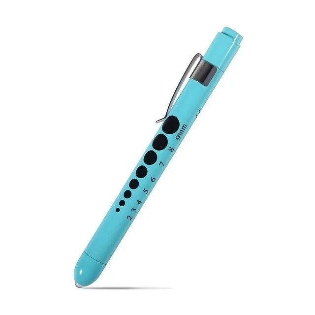 1PCS Reusable LED Medical Penlight Flashlight with Pupil Gauge Pocket Clip Pen Light Torch Lamp for Nurses Doctors Reading