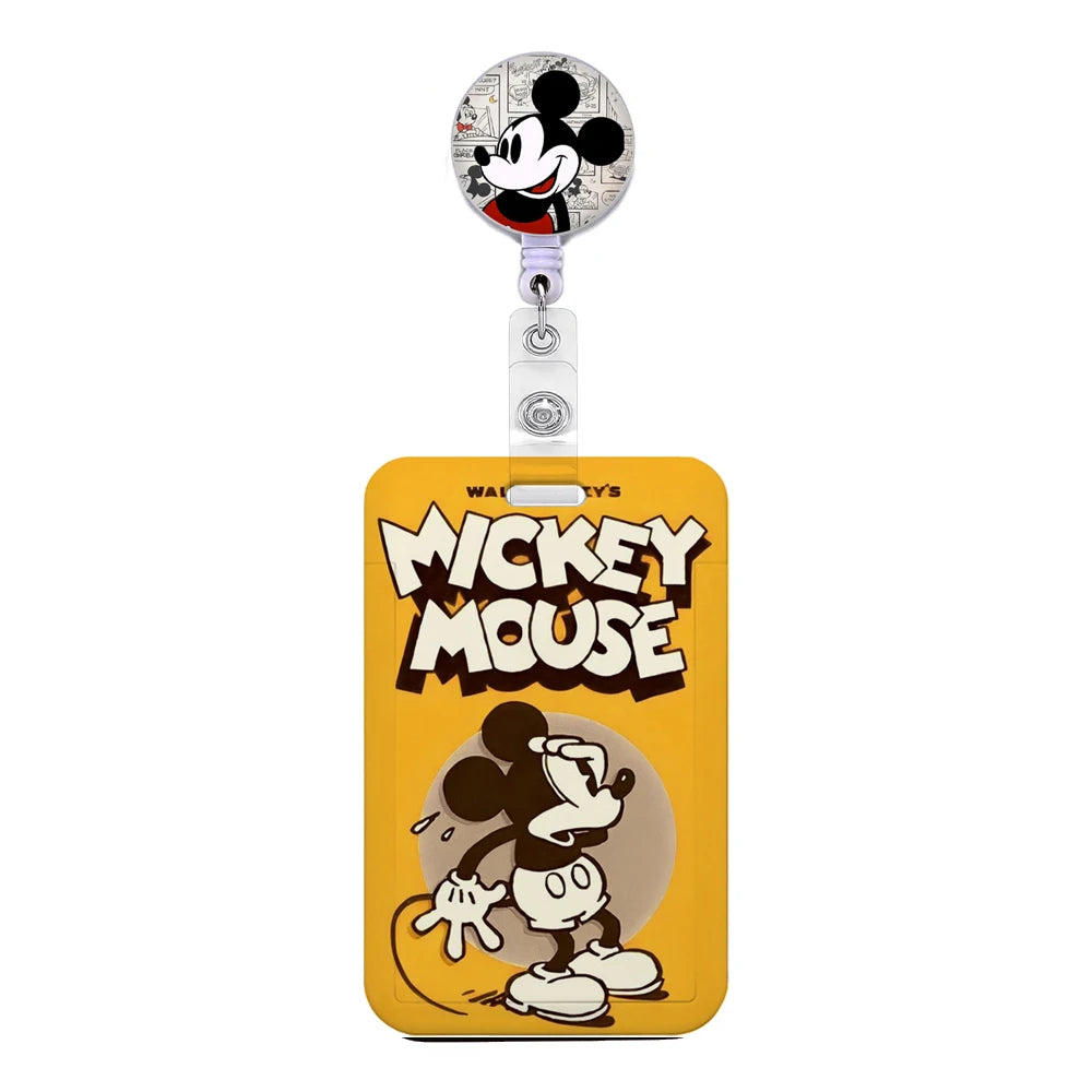 Cartoon Keychain Easy Retractable Badge Reel Clip Cartoon Doctor Student IC ID Card Badge Holder