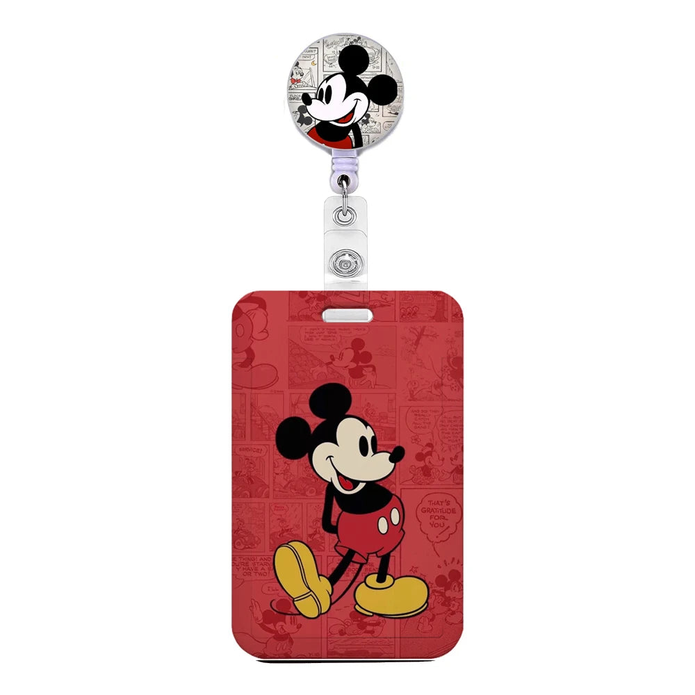 Cartoon Keychain Easy Retractable Badge Reel Clip Cartoon Doctor Student IC ID Card Badge Holder