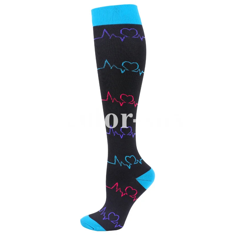 Running Compression Socks 20-30 Mmhg Fit For Medical Edema Diabetes Varicose Pregnant Women Sport Circulation Compression Socks