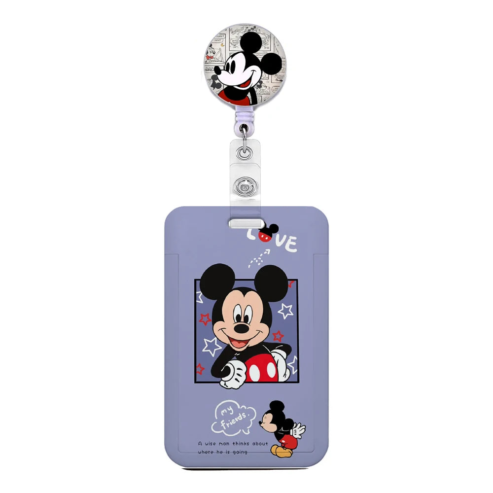 Cartoon Keychain Easy Retractable Badge Reel Clip Cartoon Doctor Student IC ID Card Badge Holder