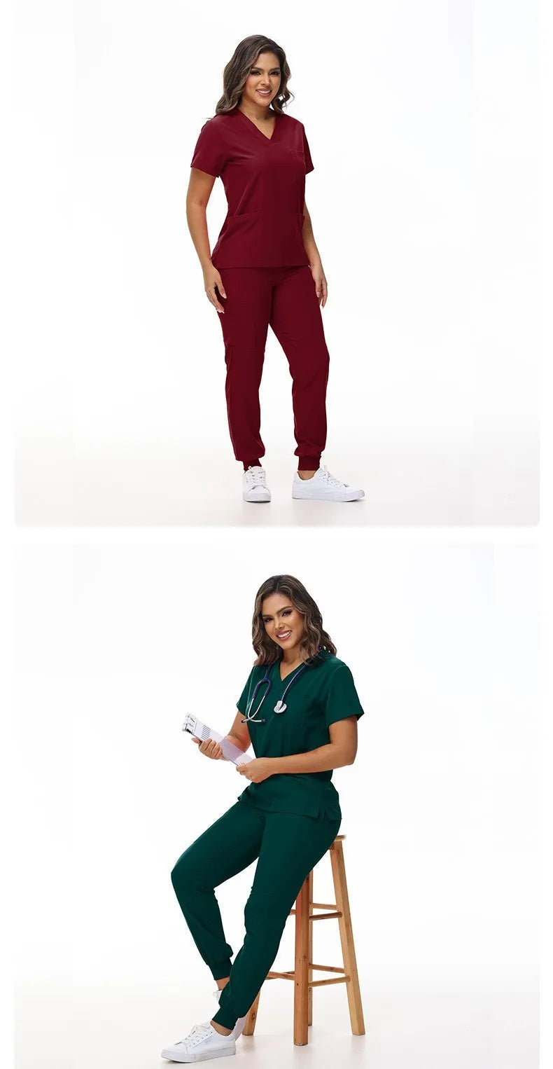 Hot Sale Medical Scrubs Uniform New Doctor and Nurse Uniform Durable Dental Pediatric Quick-Dry Healthcare services Set 42109