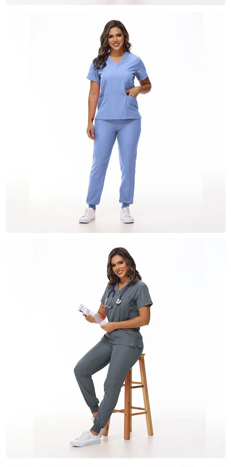 Hot Sale Medical Scrubs Uniform New Doctor and Nurse Uniform Durable Dental Pediatric Quick-Dry Healthcare services Set 42109