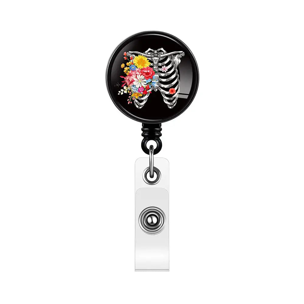 Creative Retractable X-Ray Badge Reel Radiology Badge Reel Holder Badge Reel Nurse Doctor Student Card Reel Clip Office Supplies