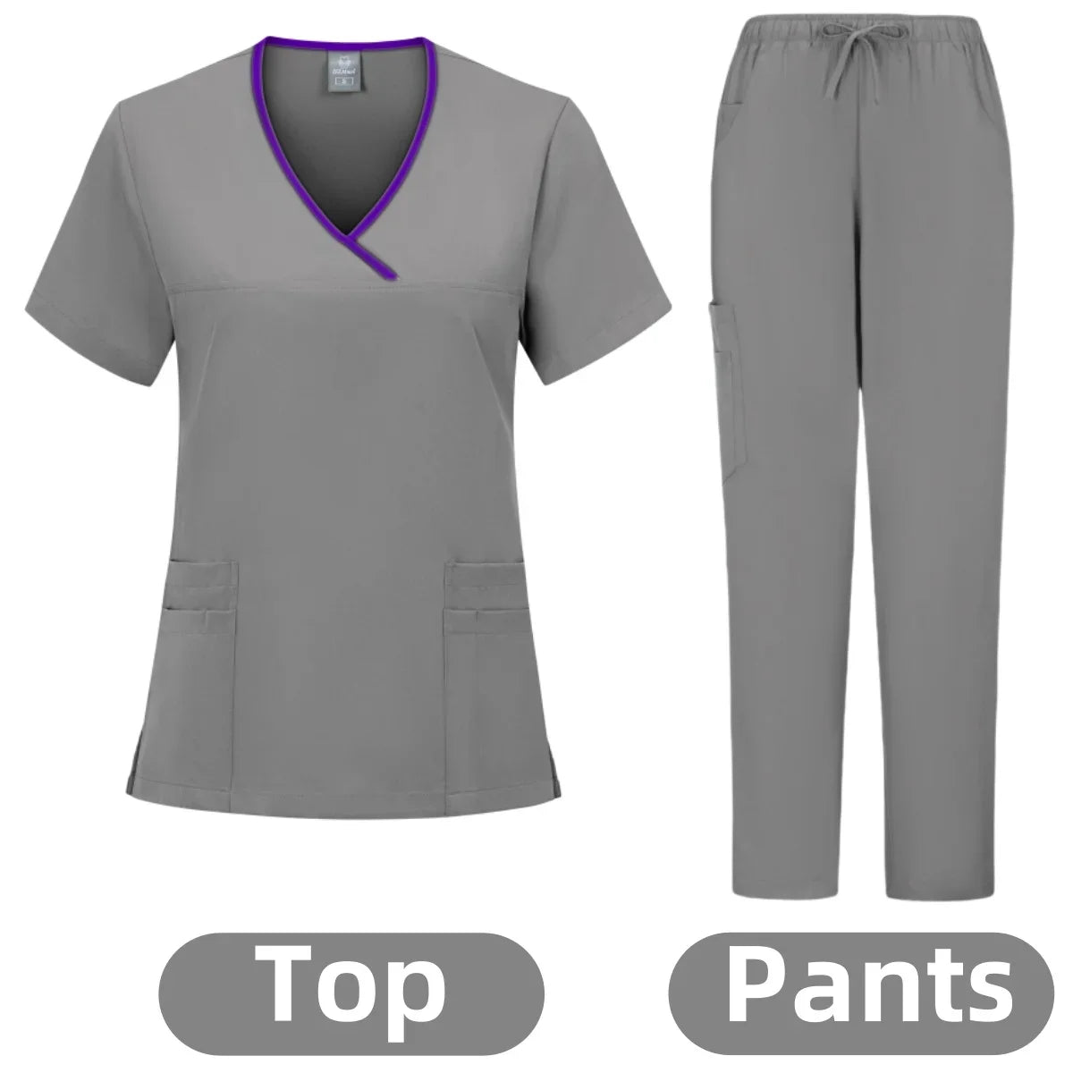 Medical Nurse Beauty Salon Workwear Clinical Scrubs Top + Pant Spa Doctor Nursing Tunic Suit Surgical Uniforms Woman Scrub Set