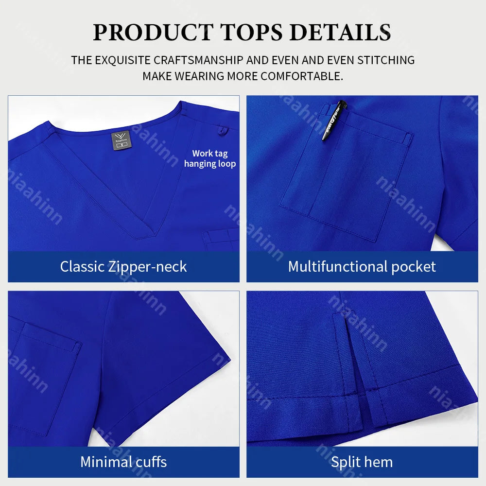 Operating Room Scrub Suit Medical Uniform Hospital Doctor Work Sets Medical Accessories Dental Surgical Suits Workwear Wholesale