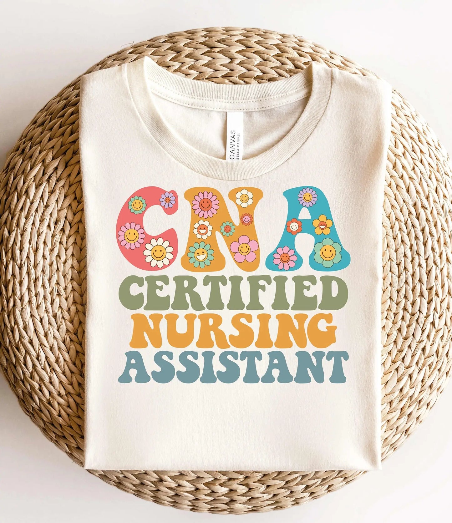 Cna Certified Nursing Assistant T Shirt Graduation School Nurse Life Retro Groovy