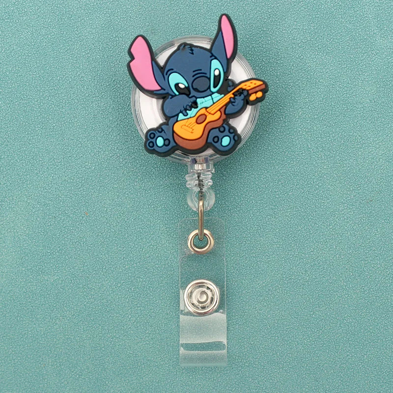 Colorful Funny Cute Stitch Style Retractable Badge Reel Nurse Doctor Card Holder Office Hospital Supplies Card Accessories