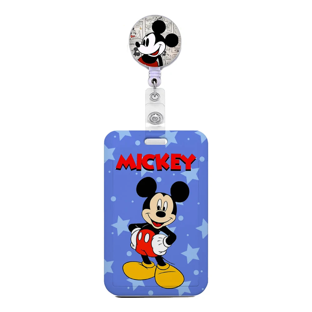 Cartoon Keychain Easy Retractable Badge Reel Clip Cartoon Doctor Student IC ID Card Badge Holder