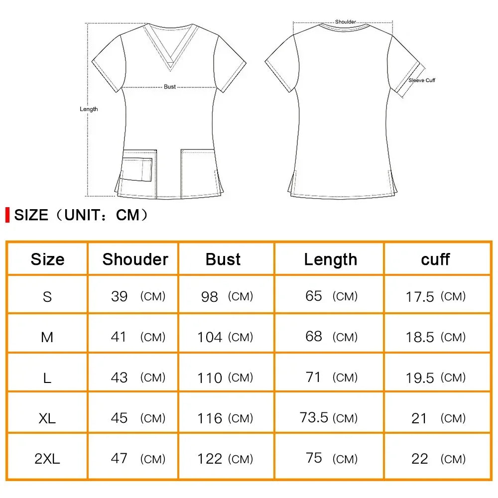 Beautician Workear Unisex cartoon print breathable scrub tops lab uniform scrub shirt lady men dustproof work uniform Christmas