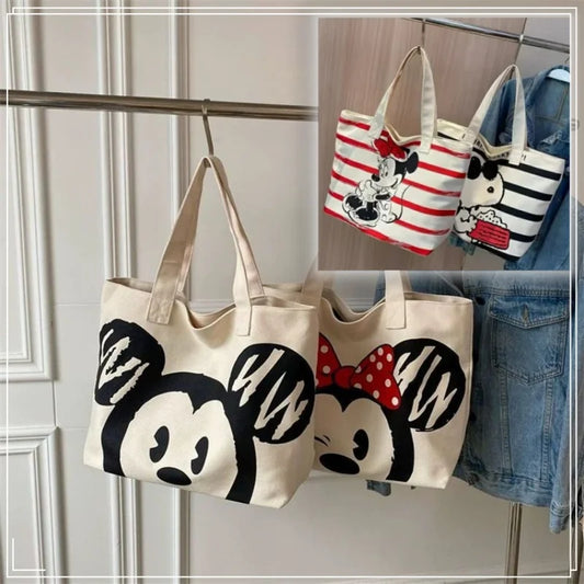 NEW Cartoon Canvas Bag Kawaii Cute Large Capacity Canvas Bag Female Students Schoolbag Tote Bag