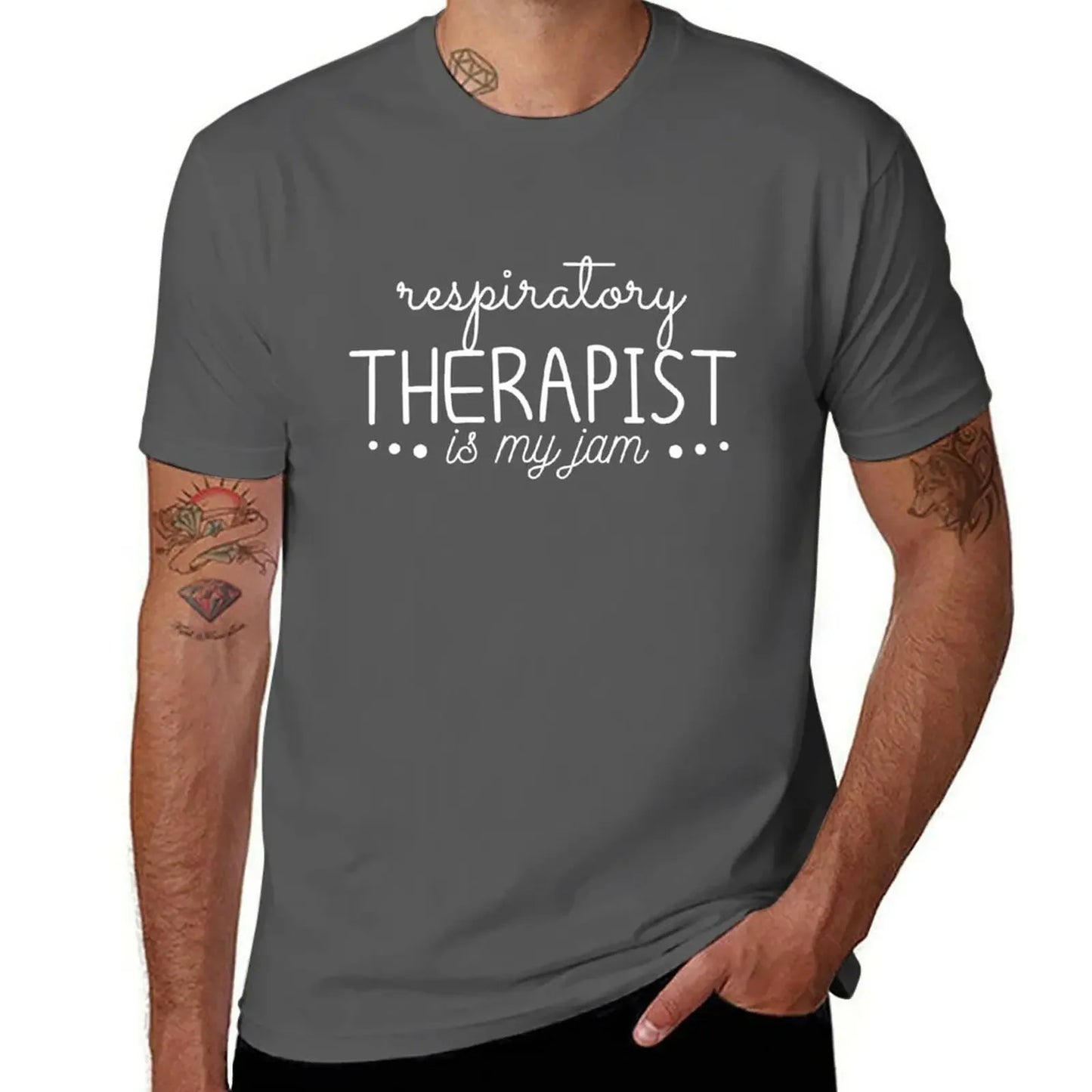 respiratory therapist is my jam funny, T-Shirt blue archive man t shirt cotton graphic tees oversizeds plain white t shirts men