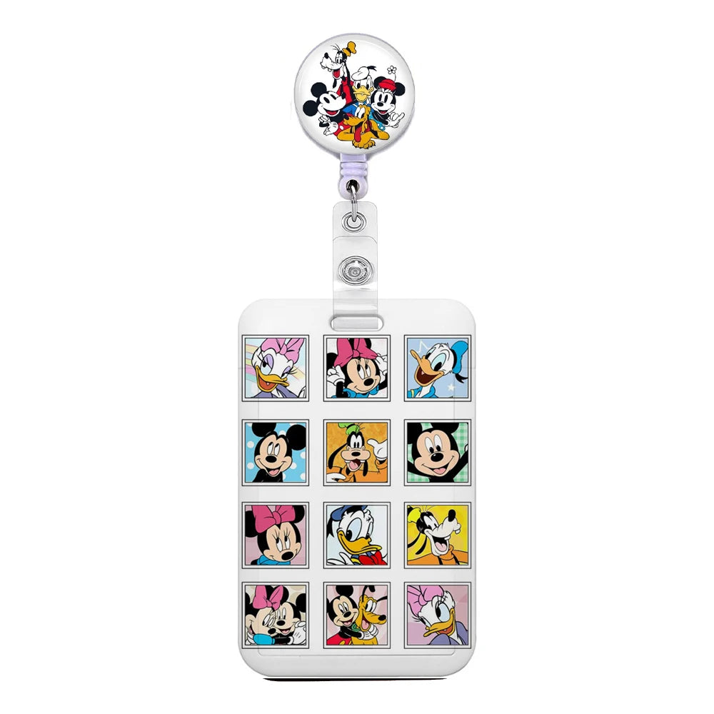 Cartoon Keychain Easy Retractable Badge Reel Clip Cartoon Doctor Student IC ID Card Badge Holder