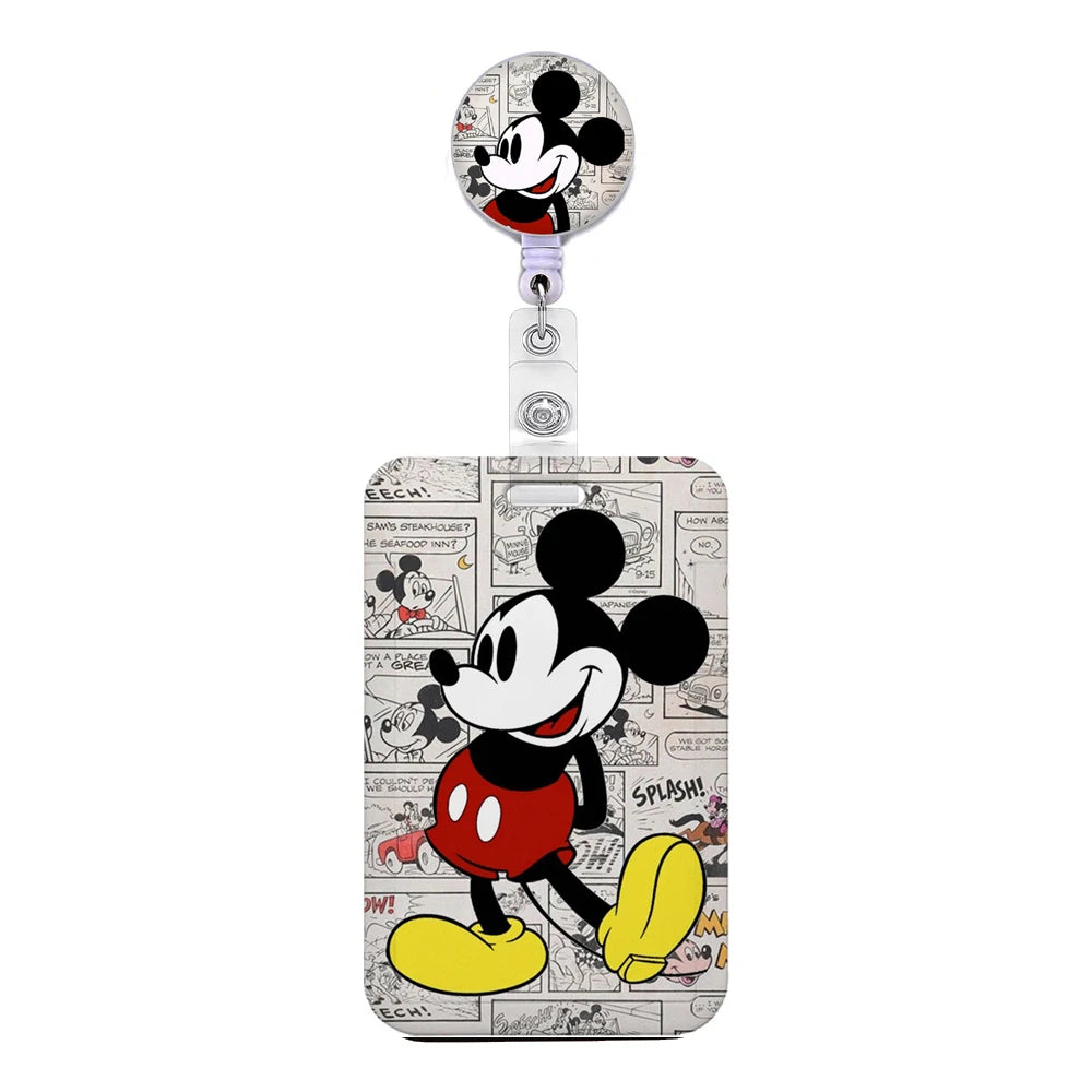 Cartoon Keychain Easy Retractable Badge Reel Clip Cartoon Doctor Student IC ID Card Badge Holder