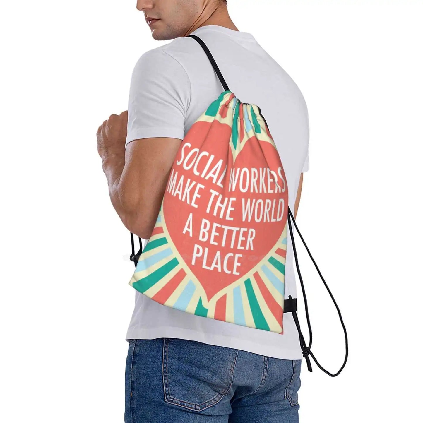 Inspirational Social Worker Quote Gift Hot Sale Schoolbag Backpack Fashion Bags Social Workers Social Work Quote Inspirational