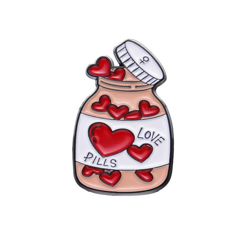 Medical Items Collectibles Enamel Pin Custom Cartoon Capsule Pills Syringe Scalpel Badge Lapel Brooch Jewelry Gift For Friends