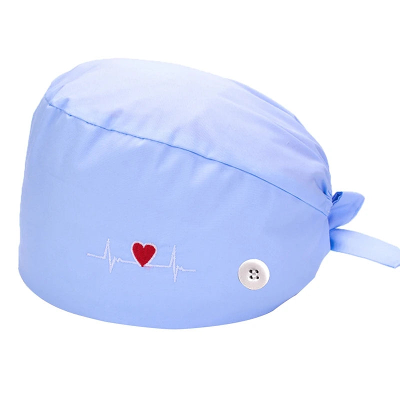 Fashion Floral Surgical Cap Doctor Hat Nurse Printin Solid Color Embroidery Operating Room Medical Women Operating Room Hat