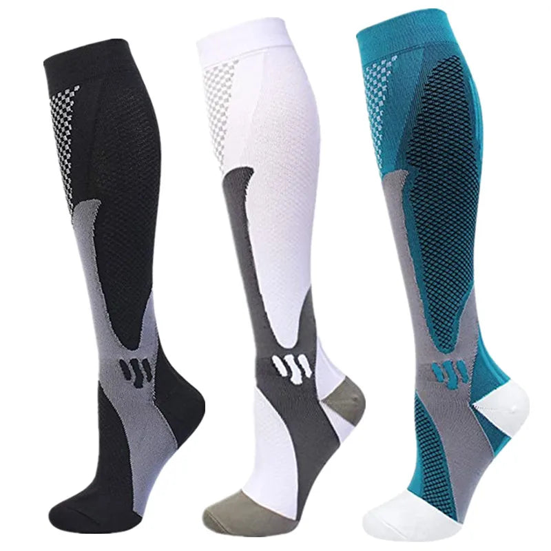 Dropship Compression Socks Knee High Running Men Women Socks Best For Athletic Nursing Outdoor Hiking Flight Travel Stockings