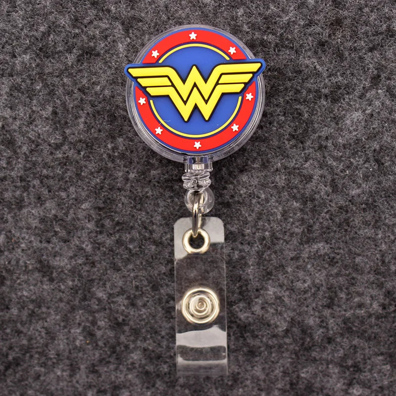 Cartoons Hero Logo Style Badge Reel Nurse Workers Enfermera ID Holder Girl Boy Retractable Name Card Holder Accessory