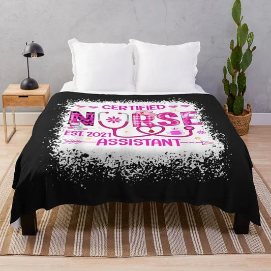 Certified Nurse Assistant Est 2021 CNA Nursing Aide Women TShirt137 Throw Blanket Hairy christmas decoration manga Baby Blankets