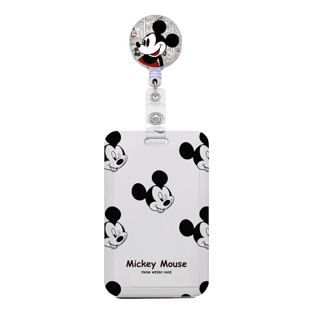 Cartoon Keychain Easy Retractable Badge Reel Clip Cartoon Doctor Student IC ID Card Badge Holder